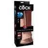 King Cock Triple Density 8 inches Cock, Balls Beige Dildo