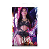 Vibes Karma's A Bitch Metallic Bra/pnty Blk M/l