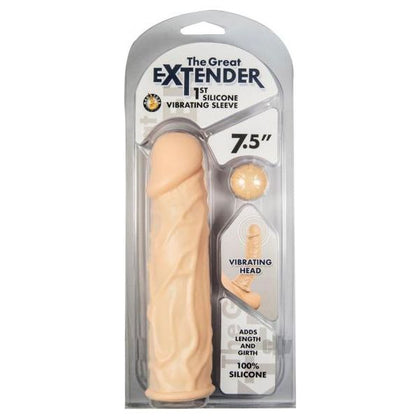 The Great Extender 1st Silicone Vibrating Sleeve 7.5in