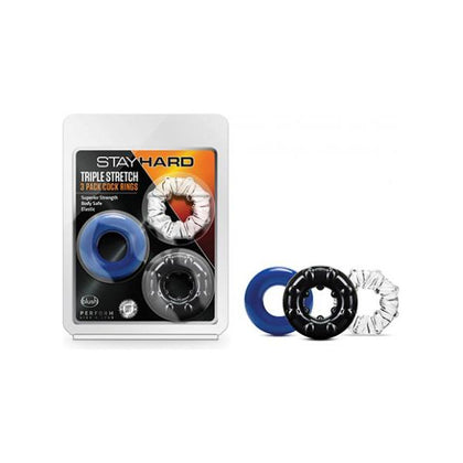 Stay Hard Triple Stretch 3pk Cock Rings