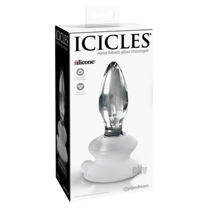 Icicles No. 91 - Glass Suction Cup Anal Plug - Clear