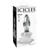 Icicles No. 91 - Glass Suction Cup Anal Plug - Clear