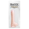 Basix Rubber 8 inches Dong With Suction Cup Beige