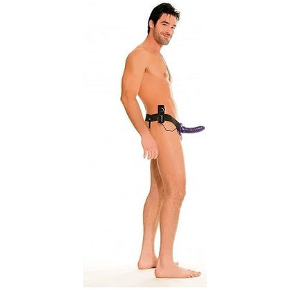 Fetish Fantasy For Him Or Her Vibrating Hollow Strap-on Purple