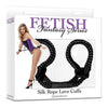 Fetish Fantasy Silk Rope Love Cuffs Black