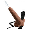 Fetish Fantasy 7.5in Hollow Squirting Strap-on With Balls, Tan