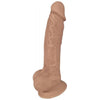 Fleshstixxx 7in Silicone Dildo With Balls Latte