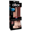 King Cock Triple Density 10 inches Fat Dildo with Balls Beige