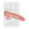 King Cock Triple Density 10 inches Fat Dildo with Balls Beige