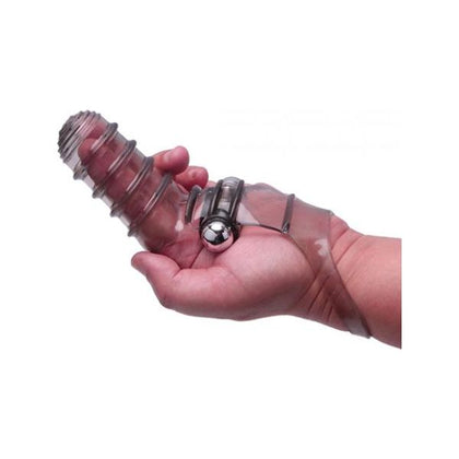 Vibrofinger Ribbed Finger Massager Smoke