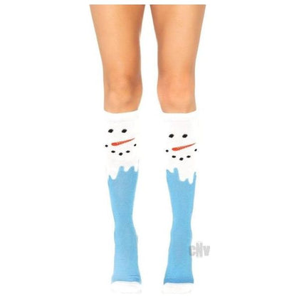 Snow Man Knee High Socks O/s