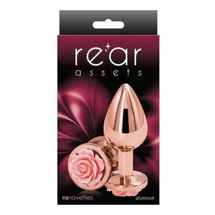 Rear Assets Rose Anal Plug - Medium - Pink