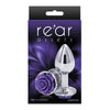 Rear Assets Rose Anal Plug - Small - Purple