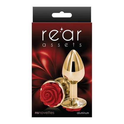 Rear Assets Rose Anal Plug - Small - Red