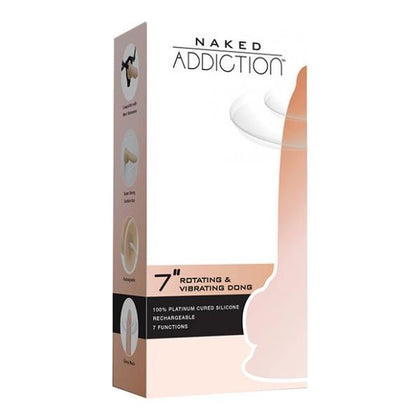 Naked Addiction Rotating & Vibrating Dong With Remote 7