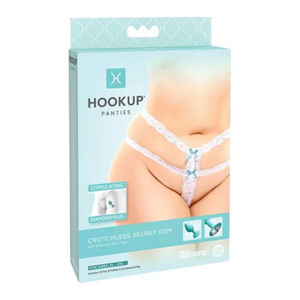 Hookup Crotchless Secret Gem White Fits Size Xl-xxl