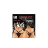 Vibes Fuck Off Buddy Pack 2 Pc. Cutout Lace Panty & Caged Thong S/m Black
