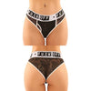 Vibes Fuck Off Buddy Pack 2 Pc. Lace Boyfriend Brief & Lace Thong L/xl Black/white