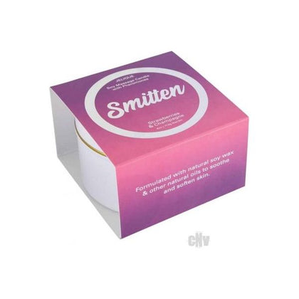 Smitten Pheromone Massage Candle Smitten Strawberry & Champagne 4 Oz/113 G