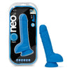 Neo Elite - 9-inch Silicone Dual-density Cock With Balls - Neon Blue