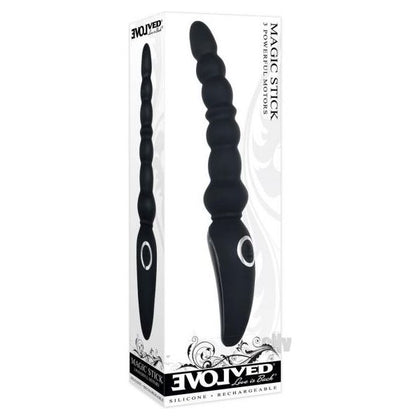 Evolved Magic Stick Anal Beads Silicone Black