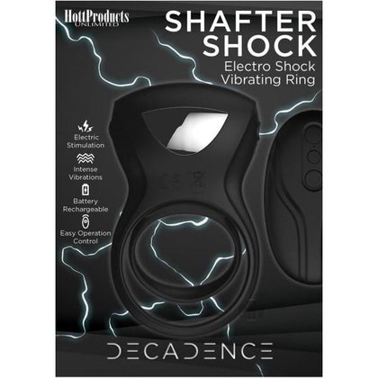 Decadence Shafter Shock E-stim Cock Ring Black