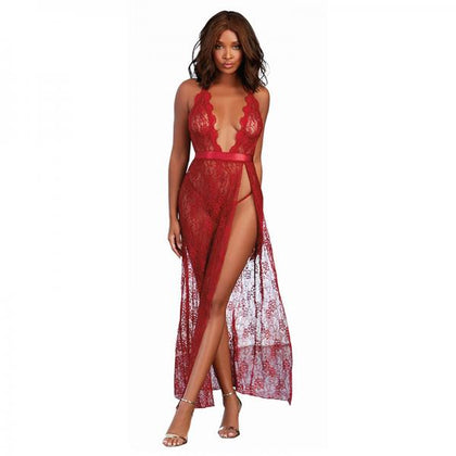 Dreamgirl Lace Gown & G-string Garnet Small Hanging