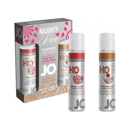 JO Naughty Or Nice Lube Gift Set Candy Cane & Gingerbread