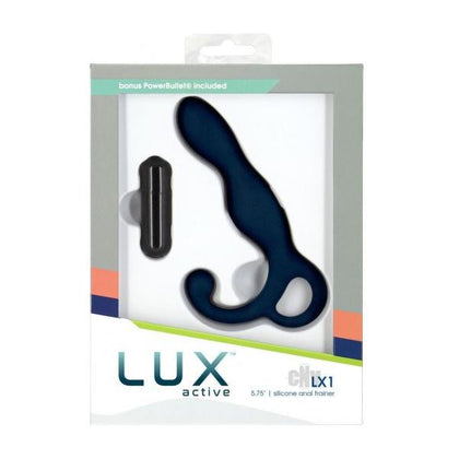 Lux Active Lx1 5.75 In. Anal Trainer Silicone With Power Bullet Dark Blue