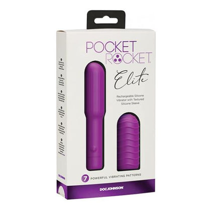 Pocket Rocket Elite Rechargeable Bullet With Removable Sleeve Purple