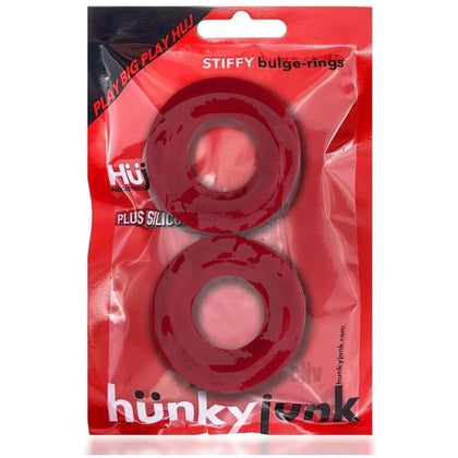 Oxballs Stiffy 2-pack Bulge Cockrings Silicone Tpr Cherry Ice