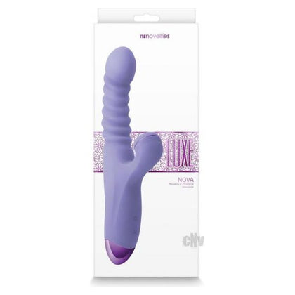 Luxe Nova Thrusting And Throbbing Dual Stimulator Purple