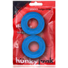 Oxballs Stiffy 2-pack Bulge Cockrings Silicone Tpr Teal Ice