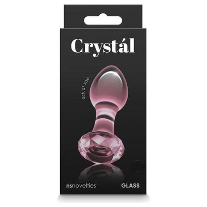 Crystal Gem Glass Anal Plug Pink