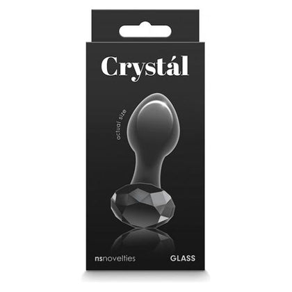 Crystal Gem Glass Anal Plug Black