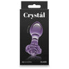 Crystal Rose Glass Anal Plug Purple