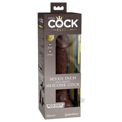 King Cock Elite Silicone Dual-density Cock 7 In. Brown