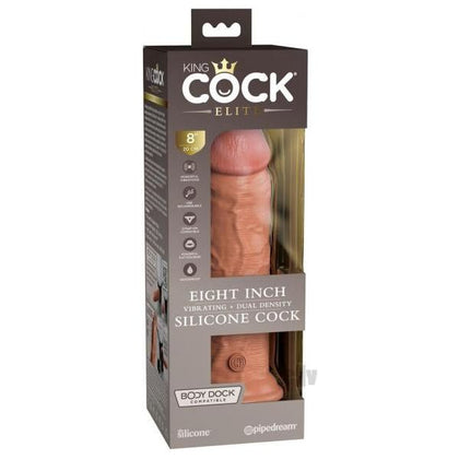 King Cock Elite Vibrating Silicone Dual-density Cock 8 In. Tan