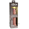 King Cock Elite Vibrating Silicone Dual-density Cock With Remote 9 In. Light