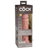 King Cock Elite Vibrating Silicone Dual-density Cock 8 In. Light