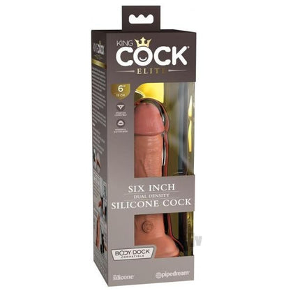 King Cock Elite Silicone Dual-density Cock 6 In. Tan