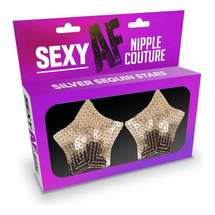 Sexy Af Nipple Couture Silver Stars Pasties