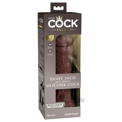 King Cock Elite Silicone Dual-density Cock 8 In. Brown