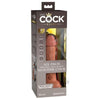 King Cock Elite Vibrating Silicone Dual-density Cock 6 In. Tan