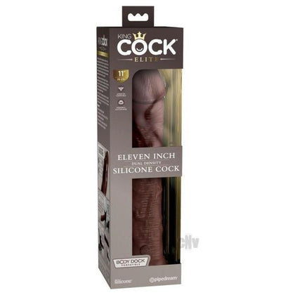 King Cock Elite Silicone Dual-density Cock 11 In. Brown