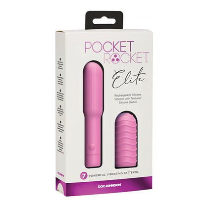 Pocket Rocket Elite Rechargeable Bullet With Removable Sleeve Pink