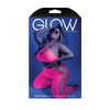 Glow Own The Night Cropped Cut-out Halter Bodystocking Neon Pink Qs