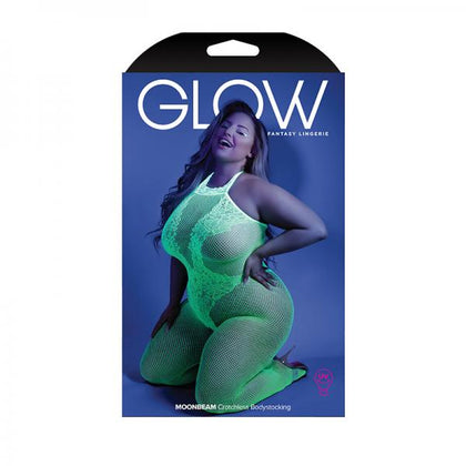 Glow Moonbeam Crotchless Bodystocking Green Qs