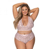 Magic Silk Seabreeze Cami & Short Set Blush Queen  Size