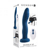 Gender X Snuggle Up Vibrator And Strap-on Harness Blue